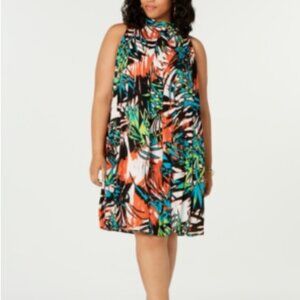 ROBBIE BEE Orange Sleeveless Knee Length Shift Dress‎ Size 24W